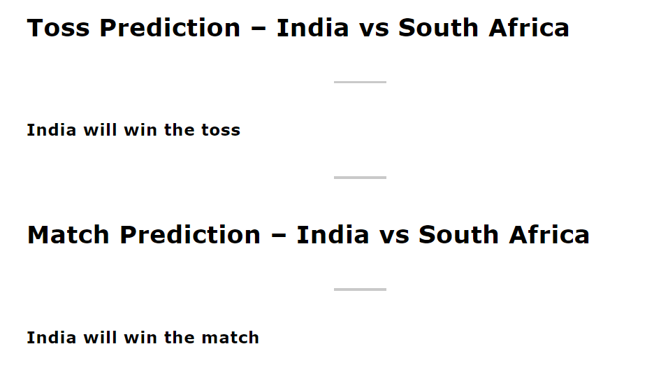 Crictric Cricket Predictions