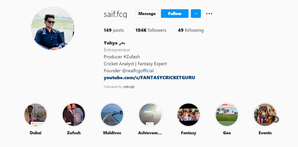 Fantasy Cricket Guru Instagram