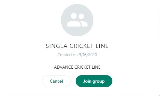 Single Cricket Line WhatsApp Group