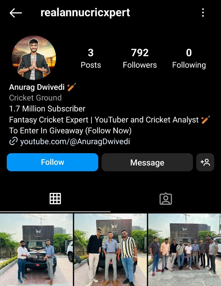 Anurag Dwivedi Instagram Channel