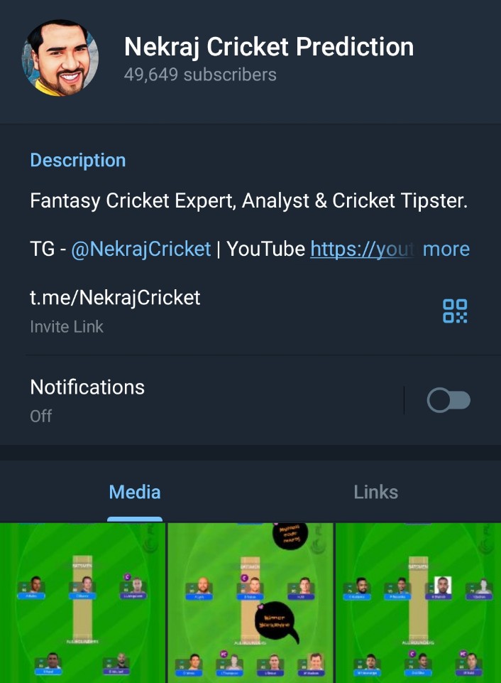 Nekraj Cricket Prediction Telegram Channel