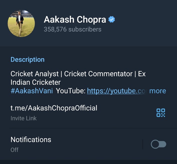 Aakash Chopra Telegram Channel