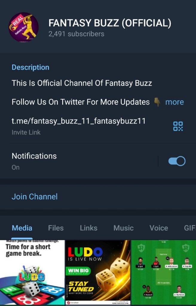 Fantasy Buzz Telegram Channel