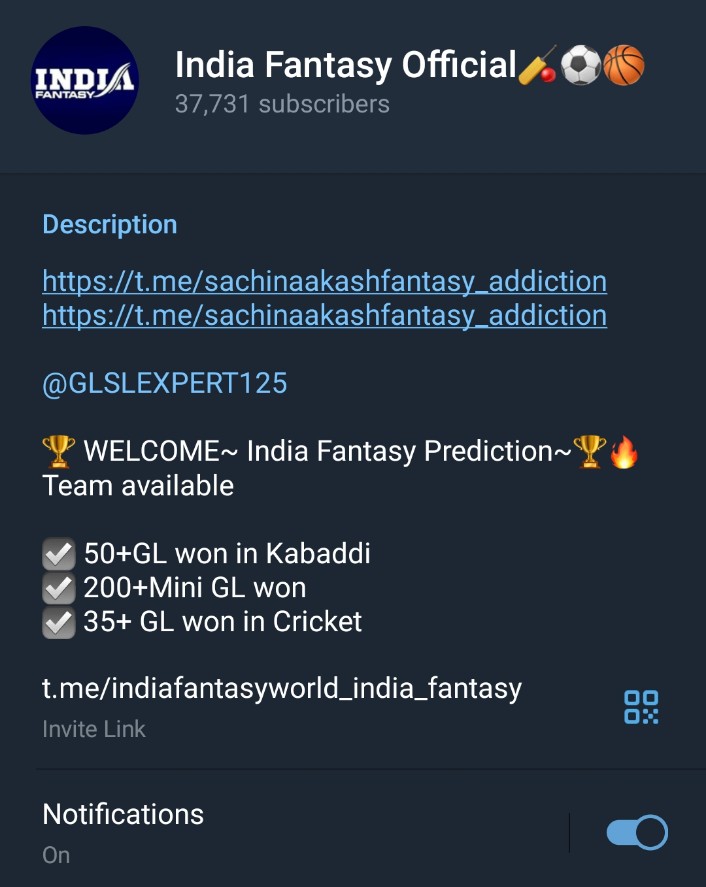 India Fantasy Telegram Channel
