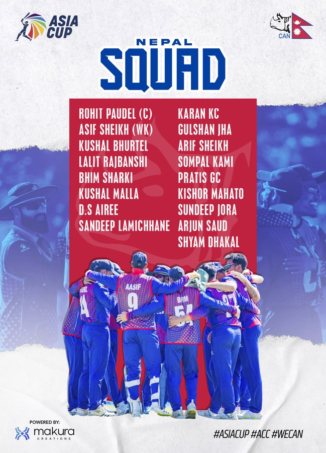 Nepal Cricket Squad for Asia Cup 2023