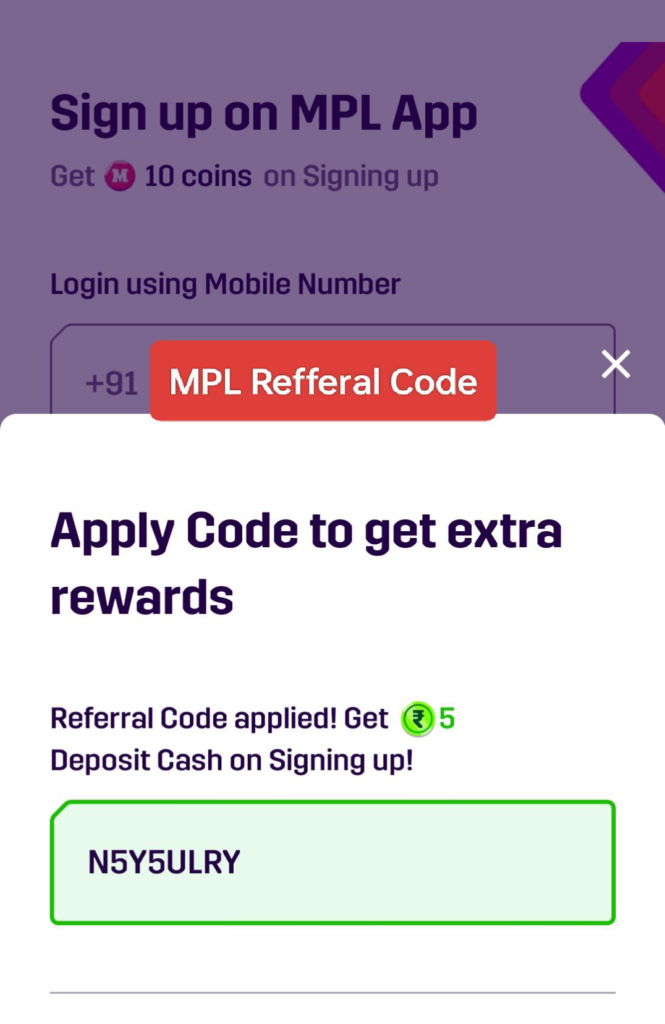 MPL Refer Code